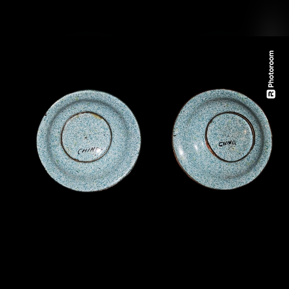 Antique Chinese Hand Painted Trinket Dishes - Picture 2 of 2